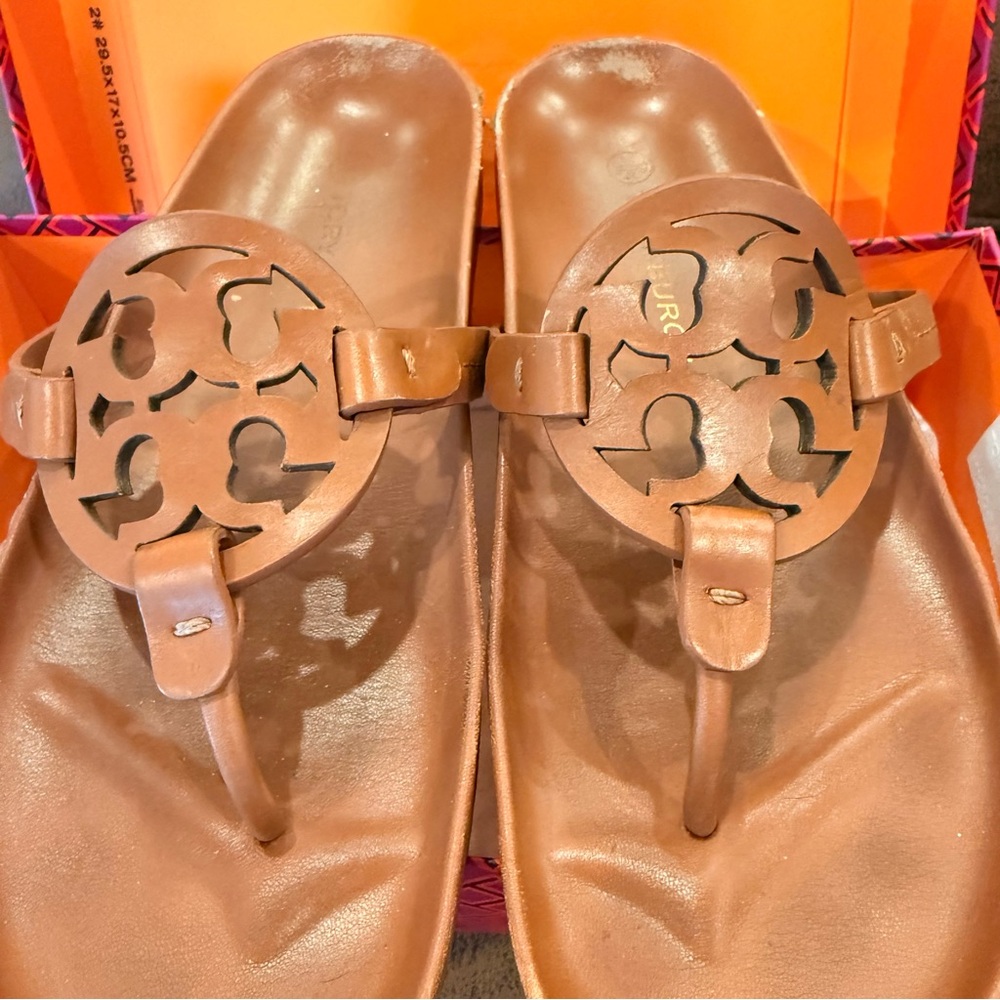 Tory Burch Miller Cloud Sandal, Aged Camello - Picture 5 of 9